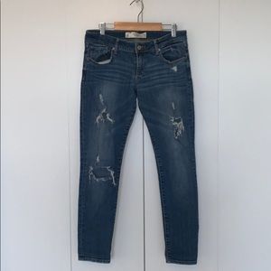 A&F “super skinny” distressed jeans